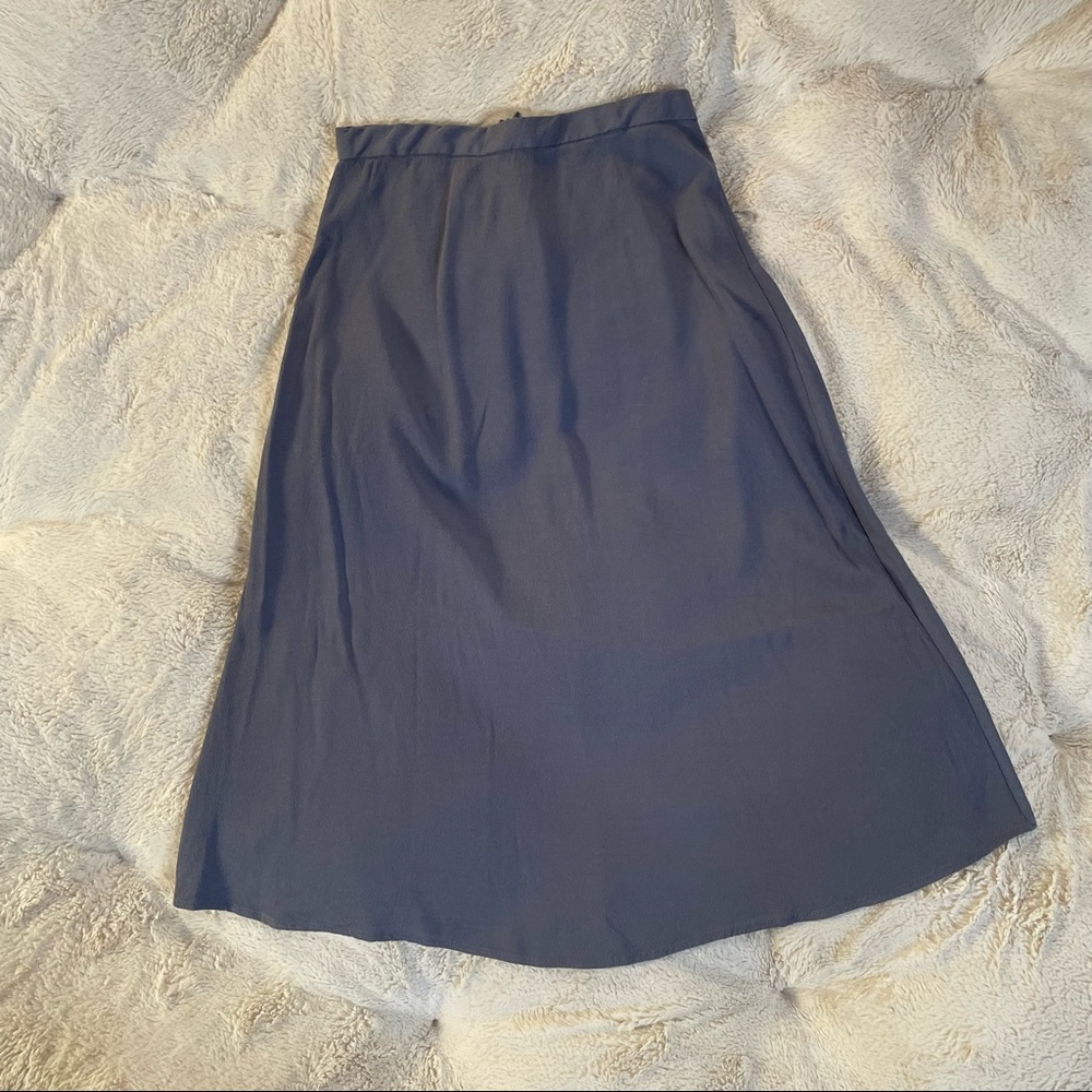 Aritzia Wilfred Midi Skirt (light grey blue)